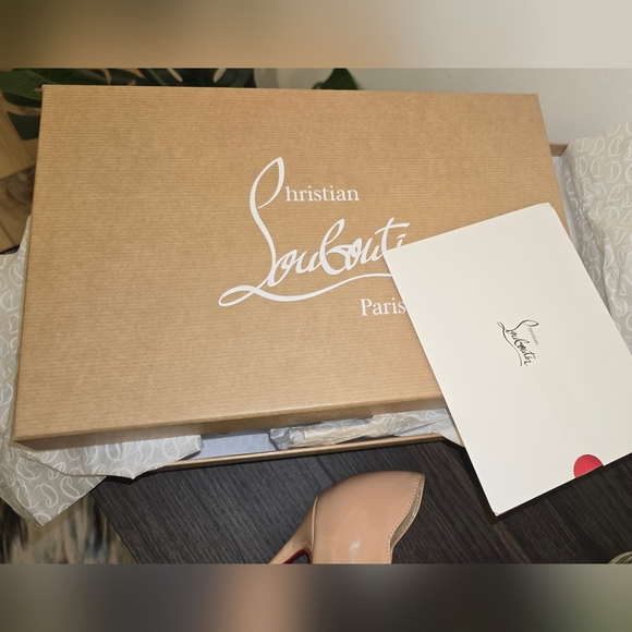Christian Louboutin Hot Chick Nude Patent Leather Pumps heels with box Size 42 - Picture 2 of 7